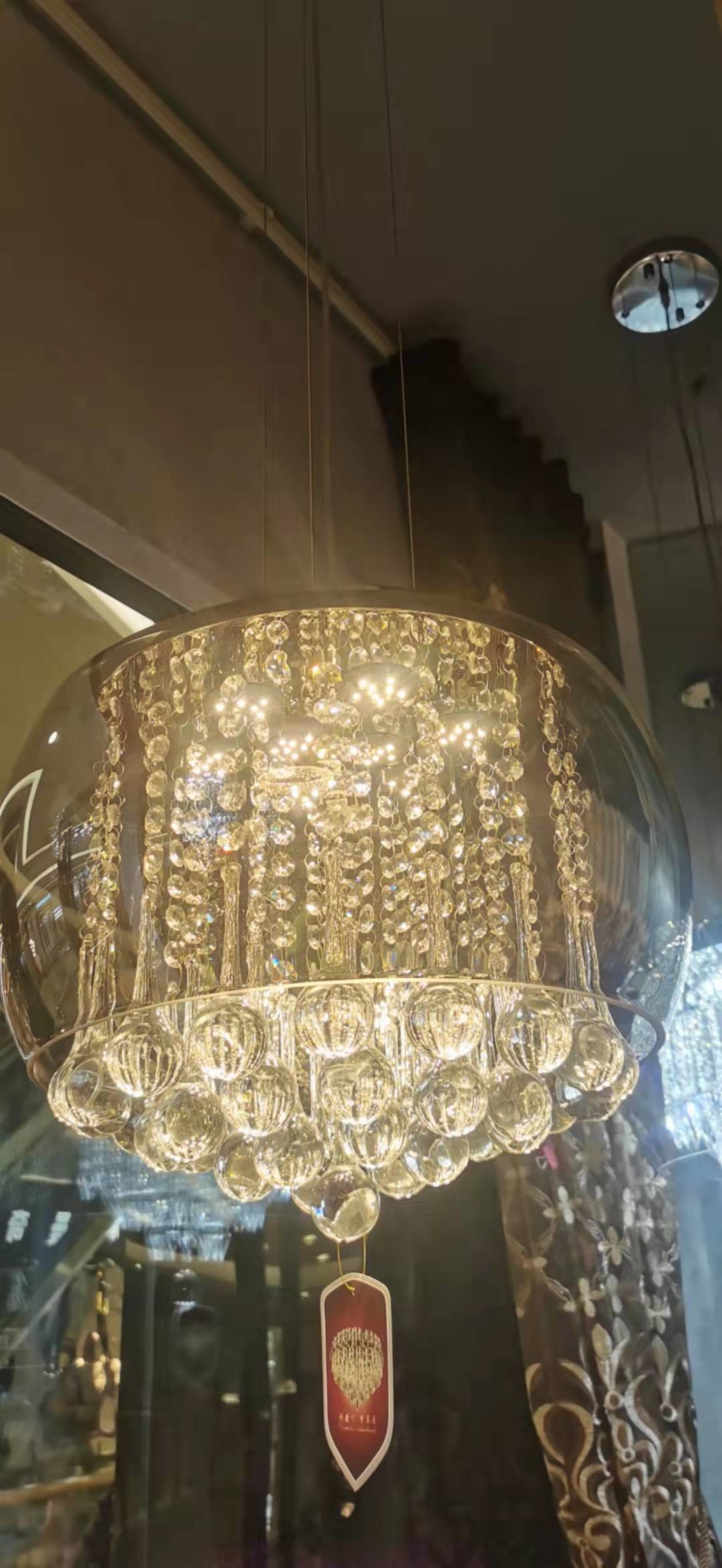 Indoor Living Room Modern Crystal Pendant Light Luxury Bright