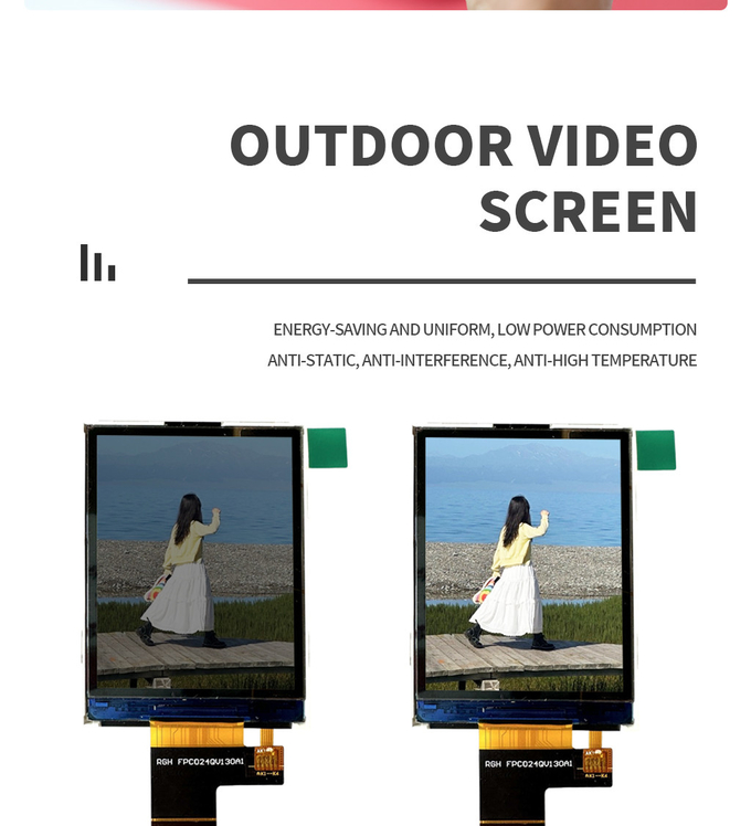 LCD TFT Module Screen Semi Reflective 2.4 Inch Sunlight Readable OEM