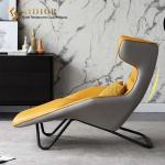 Modern leisure chair, high density foam, comfortable leather chair, living room