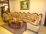 Neoclassical Living Room Velvet Corner Sofas 9 Seater U Shaped Sofa 45kg/Cbm