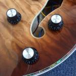 Hollow body L-5 jazz electric guitar,Full color strip edge,Burst color Quilte