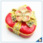 Shinny Gifts Enamel Heart Shaped Metal Trinket Box For Wedding Gifts SCJ388-2