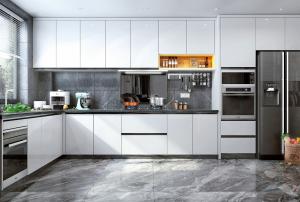 China Modular Kitchen Cabinets With Corner Cabinets , Simple And Base Cabinets factory