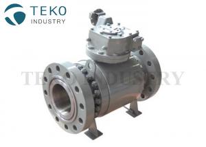China Anti Static Full Port Two Piece Cast Steel Ball Valve High Pressure 3 Flanged factory