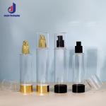 30ml 50ml Sprayer Container Golden Frosted Airless Bottle For Cosmetic Packaging