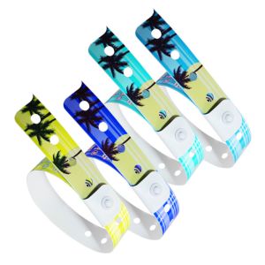 Vinyl PVC Wristbands For Events Elastic Waterproof Customized Logo