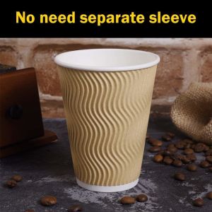 Low MOQ eco-friendly customized biodegradable coffee paper cup without plastic