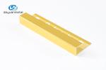 CQM Aluminium Floor Edge Trim Strip , T6 Aluminium Brushed Gold