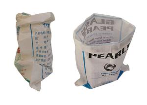 China White Woven Polypropylene Feed Bags Dog Food Sack With Gravure Printing factory
