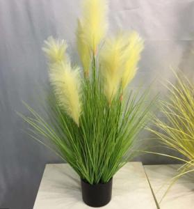 China ODM Lifelike Interior Fabric Artificial Potted Floor Plants Fake Factory Onion Grass factory