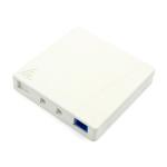 Plastic White Fiber Optic Terminal Socket SC 2 Ports G657 Fiber