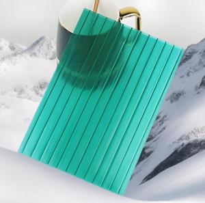 China 3mm Twin Wall pc hollow sheet Protective PE Film Anti Uv Coating 100% Raw Materials factory