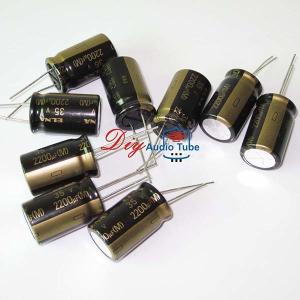 China High Fidelity 2200UF 35V Capacitor , Elna Capacitors For Audio Ripple Current 55mA factory