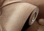Luxury Grey European Style Wallpaper , 3D Effect Leather Pattern Wallpaper