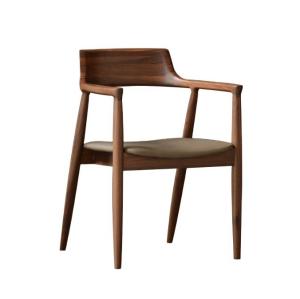 China Home Furniture General Solid Wood Restaurant Dining Chairs with Luxury Modern Design and PU Leather Material factory