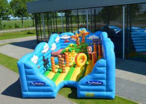 China 0.55mm PVC Taprulins Inflatable Fun City / Bounce House Indoor Playground factory