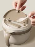 Instant Noodle Bowl With Drain Port Heated By Induction Cooker Metal Bento Lunch