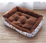 Textured Wave Pet Sofa Bed Hand Wash Rectangle Large Dog Nest