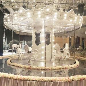 China Custom Horse Carousel Ride , Carousel Kiddie Ride Adjustable Speed factory