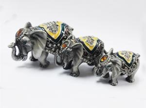 China colourful elephant jewelry box elephant trinket elephant figure factory