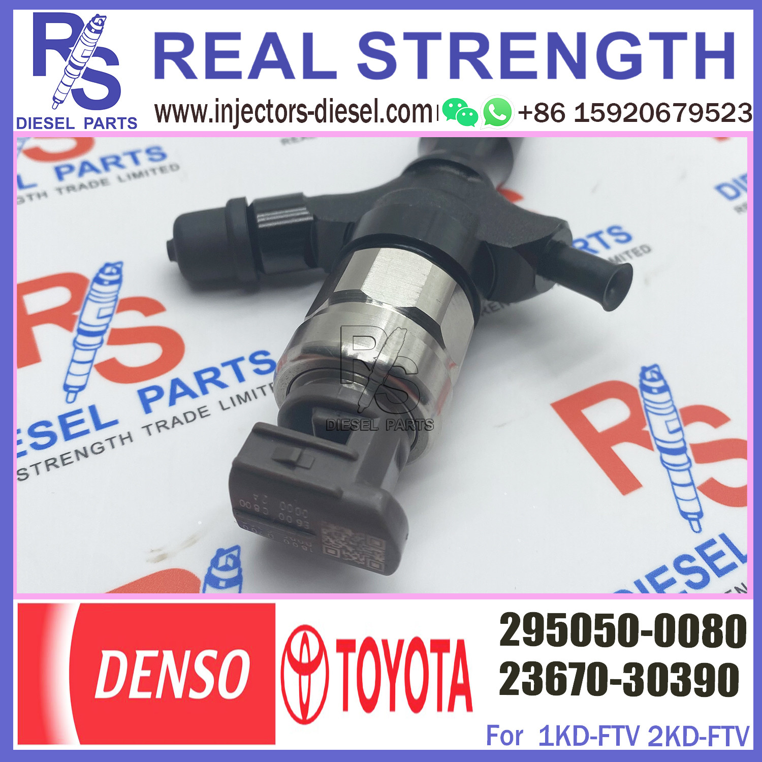 Diesel Fuel Injector 295050-0830 295050-0080 For Toyo-ta Dyna 1KD-FTV 23670-39395 23670-30390