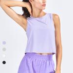Naked Feeling Women Yoga Tank Top Breathable Loose Fit Training Crop Vest