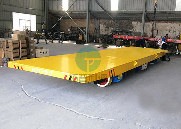 50T Material Transfer Heavy Duty Platform Trolley on Rails for Forged Plant Handling