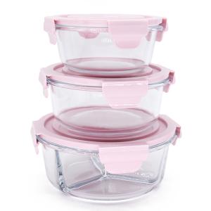 China Glass Fruit Bowl Lunch Box Fruit Salad Food Storage Bowl Microwaveand Dishwasher Oven Safe factory