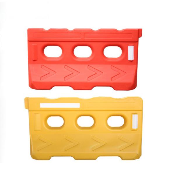 Red Customized Plastic Water Filled Road Safety Barriers PE For Traffic