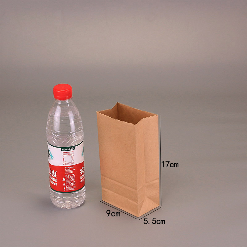 Custom Order Accepted Food Grade Kraft Paper Bag Without Handle for Bread Packaging