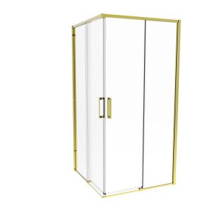 China Aluminum Alloy Frame， Bathroom Shower Room ，Titanium Brushed Color，Sliding Door factory