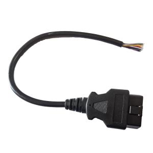 China 12V 24V OBD2 Interface Cable , High Performance Female To Open Cable factory