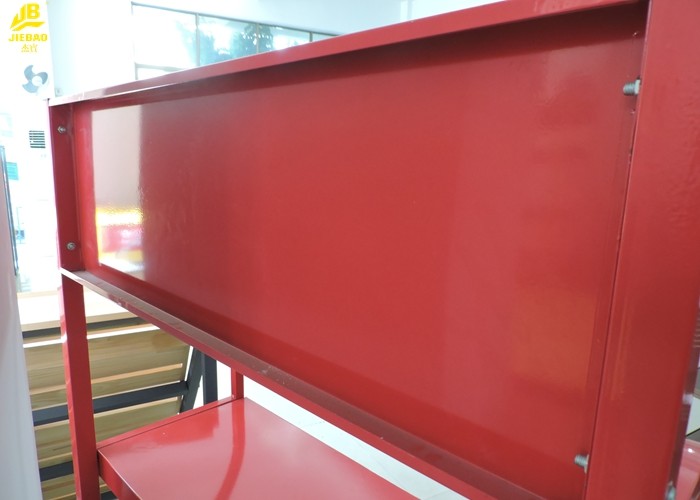 Promotion Display Convenience Store Shelving Red Colour Customized Logos Small Size