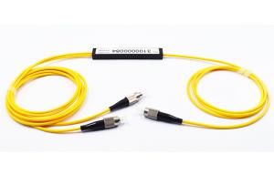 China FC UPC 1x2 Fiber Splitter , Fiber Optic PLC Splitter Small Black ABS Box factory