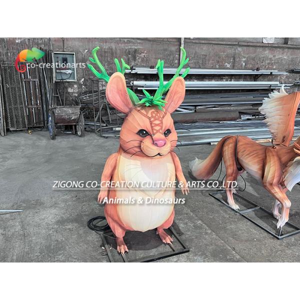 Whimsical Mouse Lantern With Glowing Green Antlers | Animals Lantern Collection