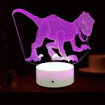 Dinosaur Toys 3d Illusion Table Lamp / 3d Led Colour Changing Lamp For Boyes