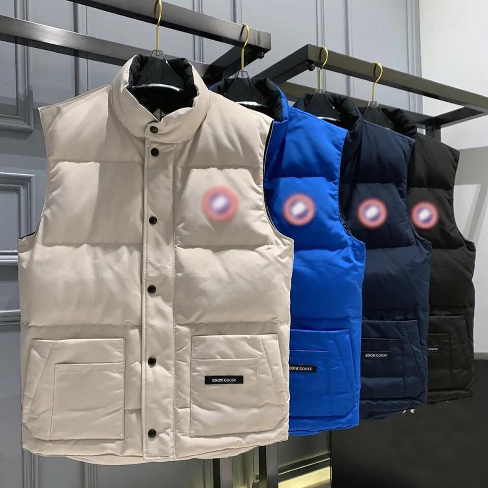 Down Cotton Stand Collar Canada Plus Men&prime;s Goose Down Coat Down Vest Outdoor Men