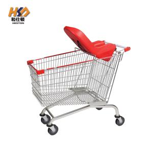 China Heavy Duty Grocery Shopping Trolley Cart 250KG 240L For Supermarket factory