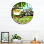 Wall UV Clock for Bedroom Glass Sublimation in European/America/South Africa