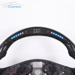 2022 New Racing Volkswagen Carbon Fiber Steering Wheel LED Black Leather Twill