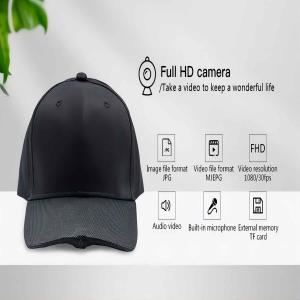China Wearable Body Camera Hidden Camera Hat 128GB External Storage 1296P Recorder factory