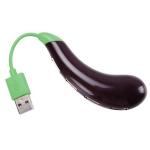Cartoon Eggplant Shape 4 Ports Usb 2.0 High Speed Hub
