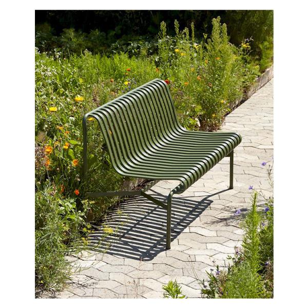 Steel Frame Garden Bench and Lounge Chair Set for AJUNION Minimalist Outdoor