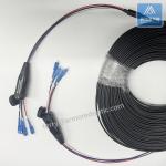 4 Cores SM Stainless Steel Armored Patch Cord SC UPC With Metallic Housing