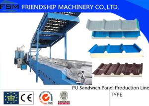 China Colored Steel PU Sandwich Panel Production Line , Roof Panel Roll Forming Machine factory