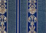 Washable Classic Striped Floral Wallpaper , Vinyl Material Durable Wall