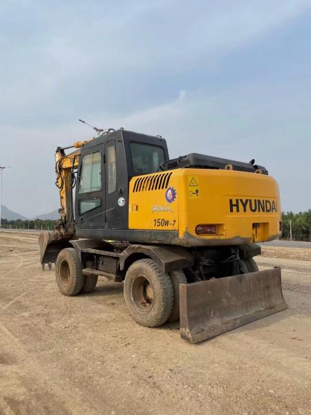 Hyundai 150W-7 Second Hand Excavator With 84KW Engine Power And 135000KG