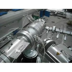Two Layers Plastic Pipe Extrusion Machine , HDPE Pipe Extruder Machine