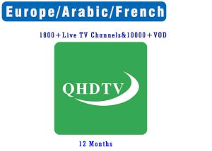 China 1 Year QHDTV IPTV Subscription France Arabic Italy Netherlands Spain French IPTV Abonnement code Smart TV M3U Android TV factory