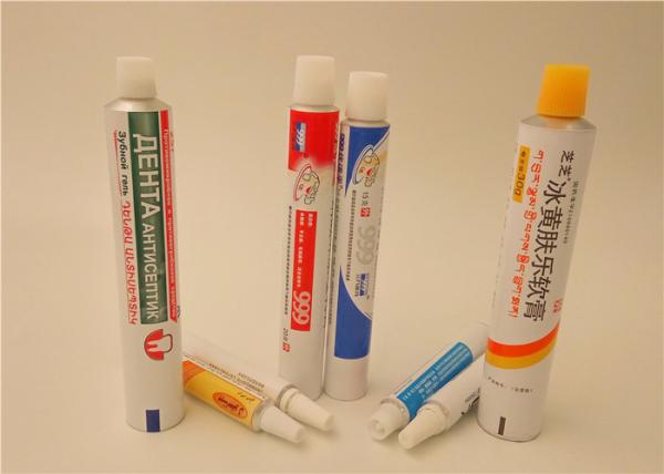 Cream Ointment Gel Aluminum Squeeze Tubes With Full Printing , Aluminum Pharma